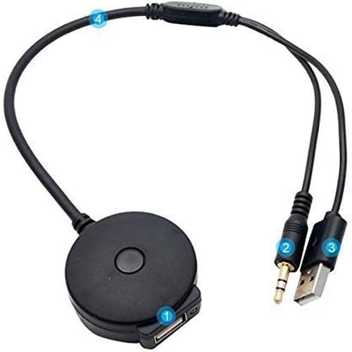 Voiture Bluetooth V4.0 adaptateurs d'entr¿¿e Audio Interface de Musique USB Adaptateur de cable MP3 AUX pour BMW AC926