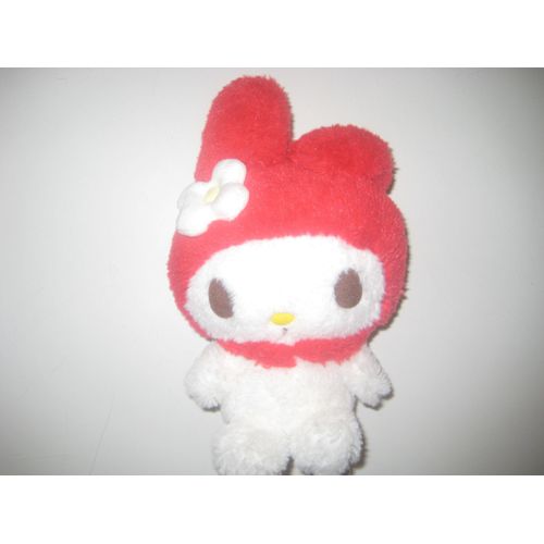 Peluche Doudou Hello Kitty Rouge Blanc 24 Cm