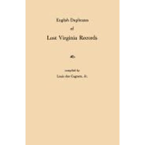 English Duplicates Of Lost Virginia Records