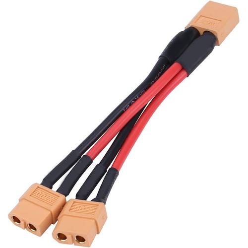 2Types XT60 Adaptateur de connecteur de Pack de Batterie parallèle Cable 14AWG Cable d'adaptateur parallèle pour RC Lipo