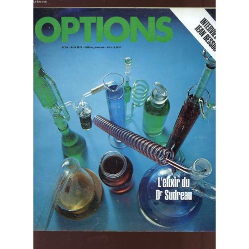 Options - N°96 - Avril 1975 - L'elixir Du Dr Sudreau - Edition Generale.Interview De Jean Bessou.