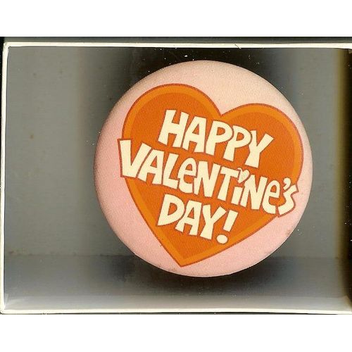 Badge Happy Valentine's Day Diametre 6cm