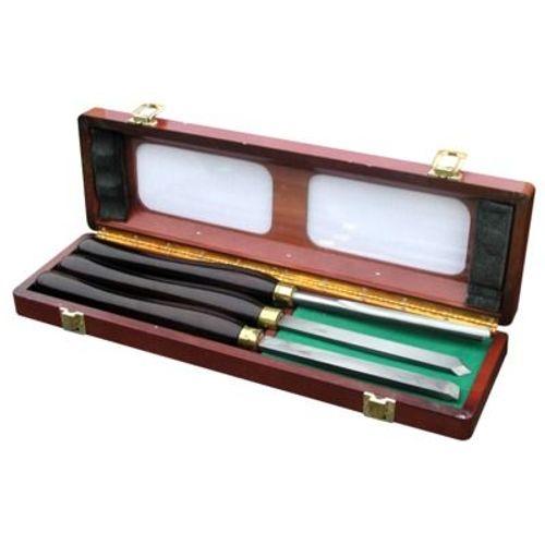 3 Outils de tourneur manche bois Pro