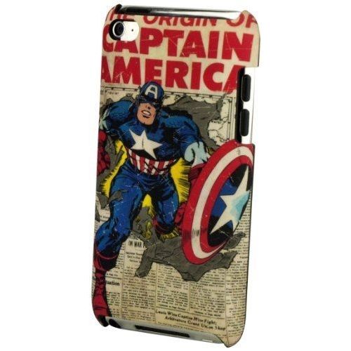 PDP - IP-1379 - COQUE RIGIDE À CLIPSER POUR IPOD TOUCH 4 - CAPTAIN AMERICA NEWSPAPER
