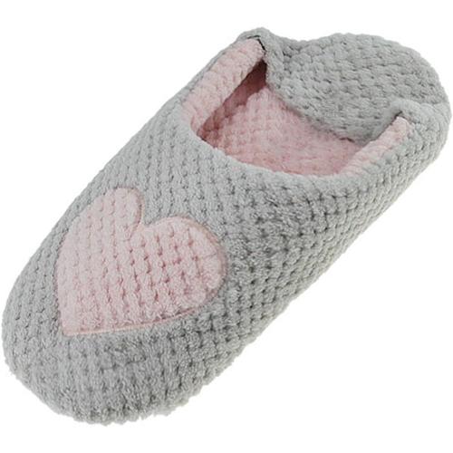 Pantoufles Femme Peluches Chausson Femme Chaussons Peluche Adulte L¿¿Gers Anti-D¿¿Parant Confortable Pour Maison Chambre Femme Enceinte 39-40 Eu Taille Gris/Rose