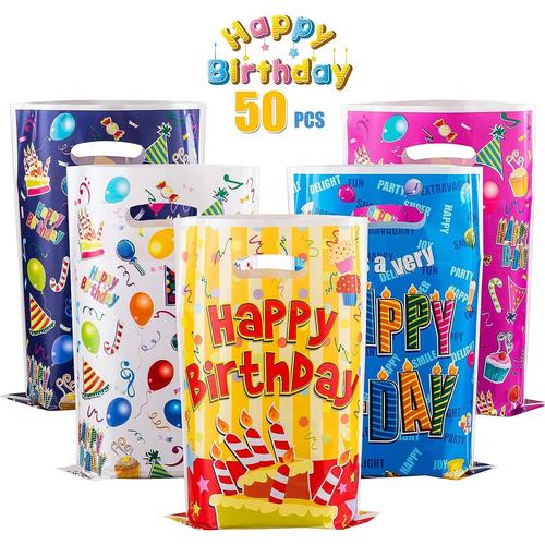 Sachet Bonbons Anniversaire 50 Pcs Sac Cadeau Anniversaire Enfant Pochette Cadeau Anniversaire Enfant Sac Anniversaire Enfant pour Cadeau Anniversaire Enfant