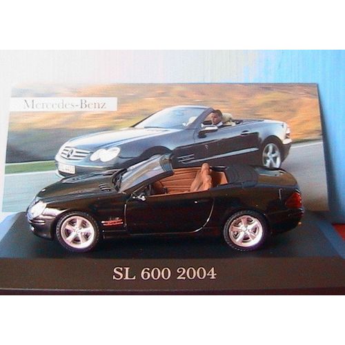 Mercedes Benz Sl 600 2004 Cabriolet Noir Ixo 1/43 Roadster Black Noire Germany-Ixo
