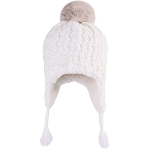 Chapeau B¿¿B¿¿ D'hiver Pour Jeune Enfant, Casquette D'oreille Tricot¿¿E Chapeau Chaud Doublure En Laine Little Beanie