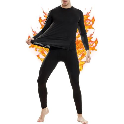 Sous-V¿¿Tement Thermiques Pour Homme Respirant S¿¿Chage Rapide Ensemble Hiver Fonctionnel Set Haut ¿¿ Manches Longues & Pantalon Chaud Base Layer Long Underwear Ski Sport Running