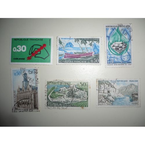 6 Timbres Dont 1 Non Oblitéré