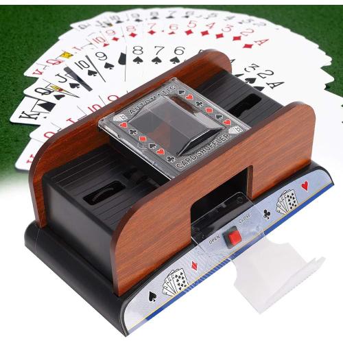 Machine ¿¿ M¿¿Langer Automatique De Cartes ¿¿ Jouer En Bois ¿¿Lectrique Pour Cartes ¿¿ Jouer ¿¿ 2 Niveaux, Utilisation ¿¿ Domicile Et En Tournoi Pour Les Jeux De Cartes ¿¿ Collectionner De Poker Classiques