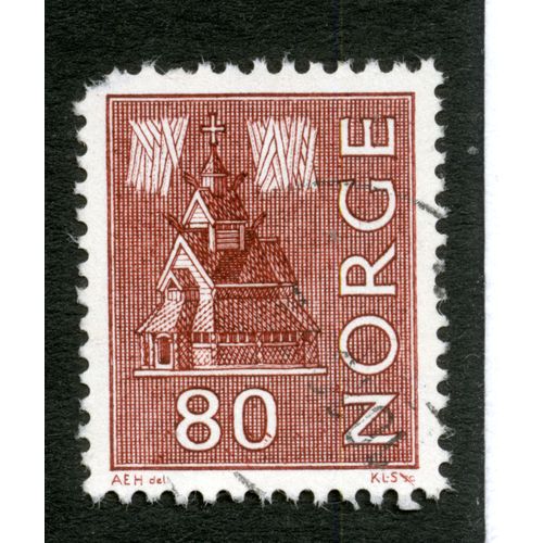 Timbre Oblitéré Norge, 80