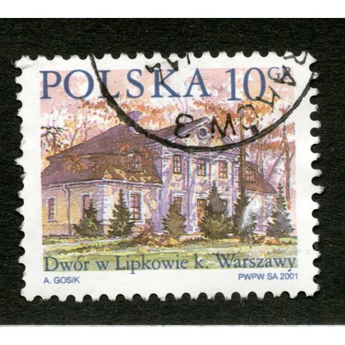 Timbre Oblitéré Polska, Dwor W Lipkowie K. Warszawy, 2001, 10 Gr