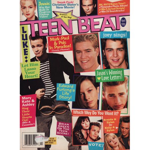 Teen Beat (Edition Uk) / 04-1993 N°4 Luke Perry (6p) - Christian Slater (2p) - Jason Priesltey (3p)