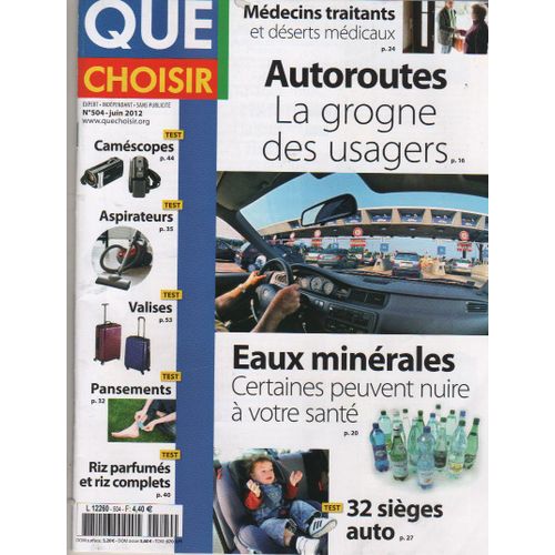 Eaux Minérales Certaines Peuvent Nuire A Votre Sante Que Choisir 504