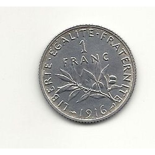 1 Franc 1916 Argent Type Semeuse