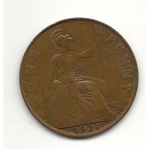 One Penny 1921 George V