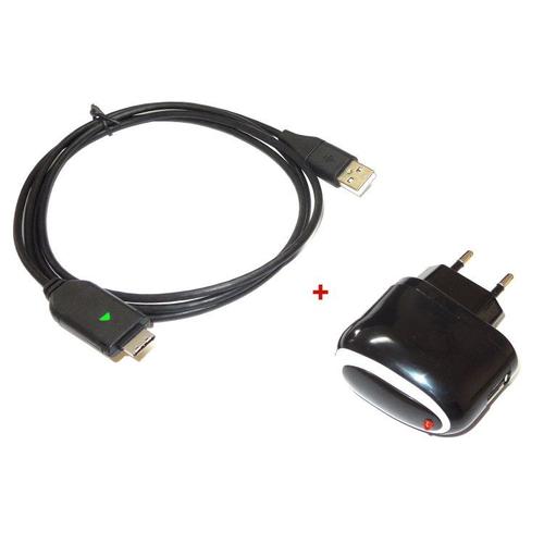 2en1 Kit USB Sync/Chargeur pour Samsung L201, L210, L310w, M100, M110, NV30, NV33, NV4, NV9