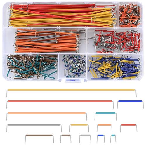 Lot de 560 cables de cavalier pour breadboard - 14 longueurs diff¿¿rentes - Noir