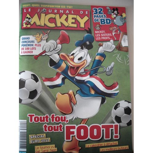 Le Journal De Mickey N° 3129 : Tou Fou, Tout Foot ! Spécial Euro 2012