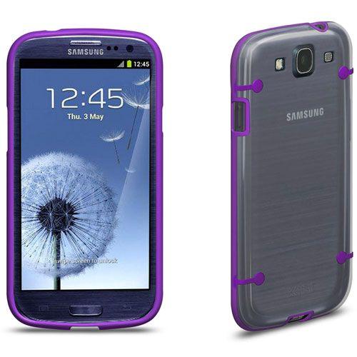 Xqisit Iplate Style - Étui Rigide Pour Téléphone Portable - Plastique - Violet, Transparent - Pour Samsung Galaxy S Iii