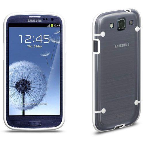 Coque Xqisit Iplate Style Blanche Pour Samsung Galaxy S3