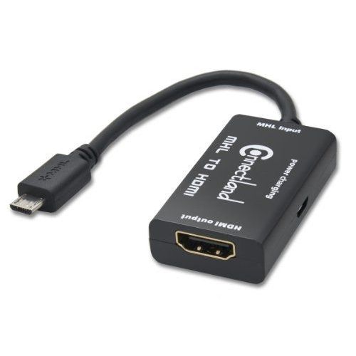 Syba Connectland CL-ADA31027 - Adaptateur audio/vidéo - Micro-USB de type B mâle pour HDMI, Micro-USB de type B femelle - 15 cm - noir