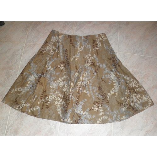 Jupe Camaïeu Kakie Fleurie T42
