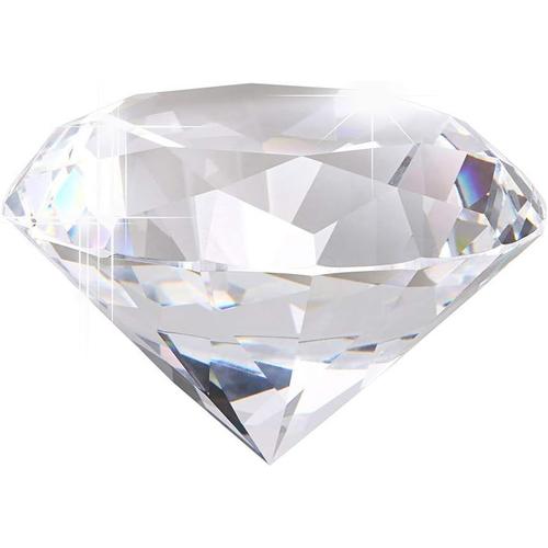 Diamant en verre Cristal Diamant clair Cadeau pour d¿¿coration de la Maison ,Bureau ,Jardin ,Photographe,Presse-Papier (80mm)