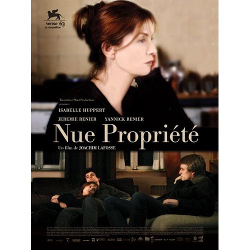 Nue Propriété - Véritable Affiche De Cinéma Pliée- Format 120x160 Cm - De Joachim Lafosse Avec Isabelle Huppert, Jérémie Renier, Yannick Renier, Kris Cuppens, Patrick Descamps -2006