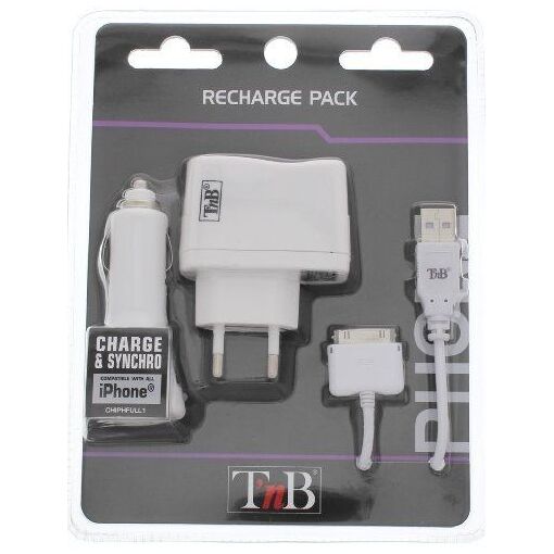 TnB 3-in-1 Recharge Pack - Adaptateur allume-cigare - CA/voi