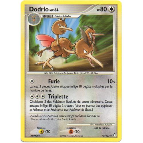 Pokemon - Dodrio Niv34- Trésors Mystérieux