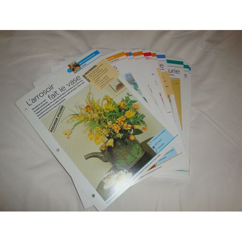 Lot De 56 Maxi Fiches Cartonnées Hachette De Décoration Pochoirs Et Peinture