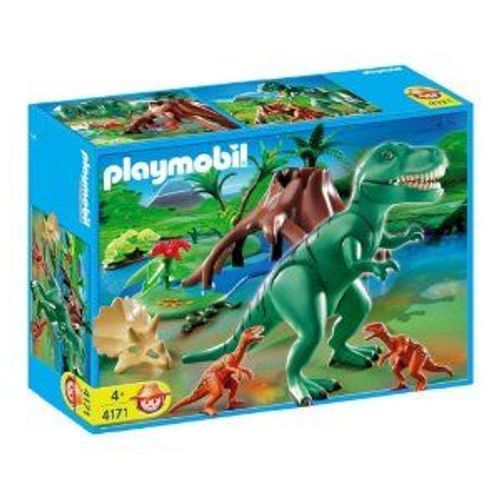 Playmobil 4171 - Tyrannosaure Avec Velociraptors