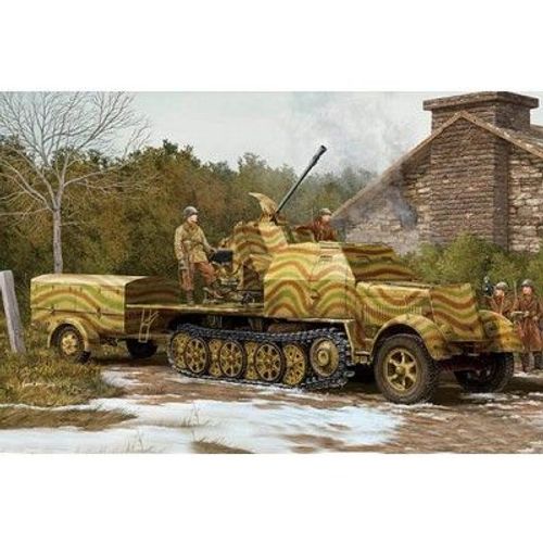 Maquette Half-Track : 3.7cm Flak 43 Auf Selbstfahrlafette : Sd.Kfz 7/2-Trumpeter