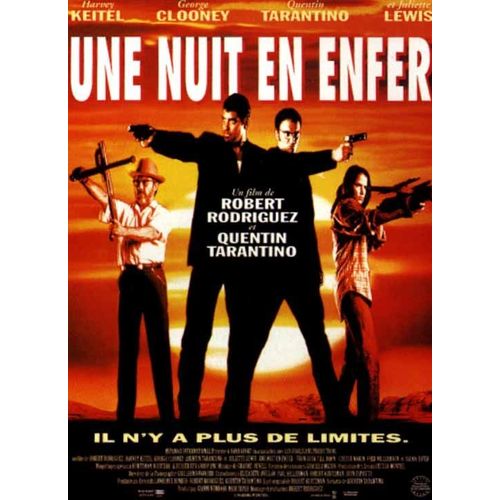 Une Nuit En Enfer - Affiche Originale De Cinéma - Format 40x60 Cm - De Robert Rodriguez Avec Harvey Keitel, George Clooney, Quentin Tarantino, Juliette Lewis, Ernest Liu - Année 1996