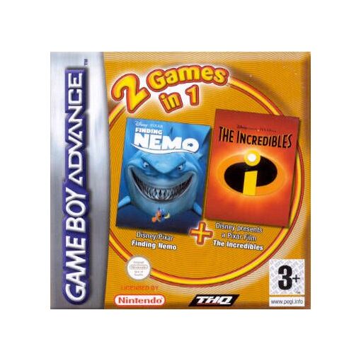 Jeu Game Boy Advance : Monstres & Cie + Le Monde De Nemo - Double Jeu Disney