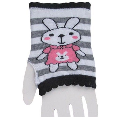 Mitaine Black Sugar En Laine Avec Petit Lapin