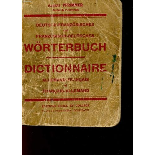Dictionnaire Allemand-Francais.