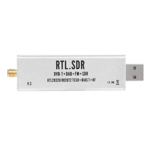 RTL SDR Stick, R¿¿cepteur ¿¿ bande compl¿¿te RTL SDR 0,1 MHz 1,7 GHz RTL SDR Radio d¿¿finie par logiciel pour XP/Win10/Android