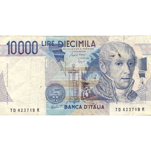 Billet De 10000 Lires Italienne De 1984