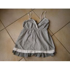 Caraco Undiz Bleu Et Blanc A Bretelles Taille S