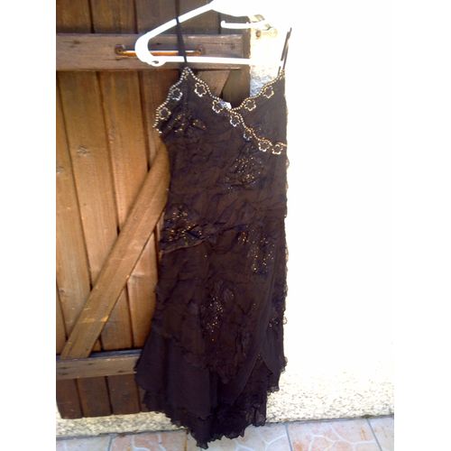 Robe De Soirée Bi Matière Dentelle