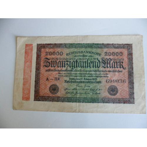 Allemagne 20 000 Mark 1923