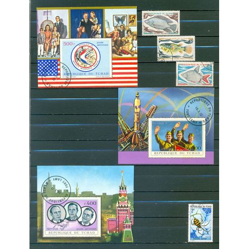 Tchad - Lot Timbres & Blocs Divers (1).