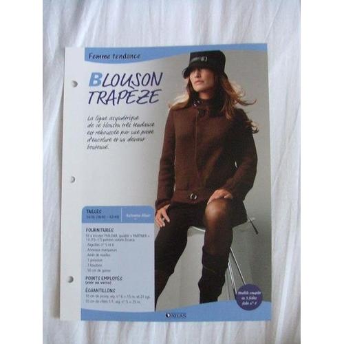 Fiche Tricot Styles Et Créations (Éditions Atlas) - Blouson Trapèze - Femme