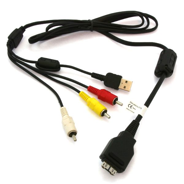 Cable USB TV VMC-MD2 Sony Cyber-Shot DSC-W290 DSC-W270 DSC-W230 DSC-W220 DSC-W215 DSC-W210 DSC-HX1