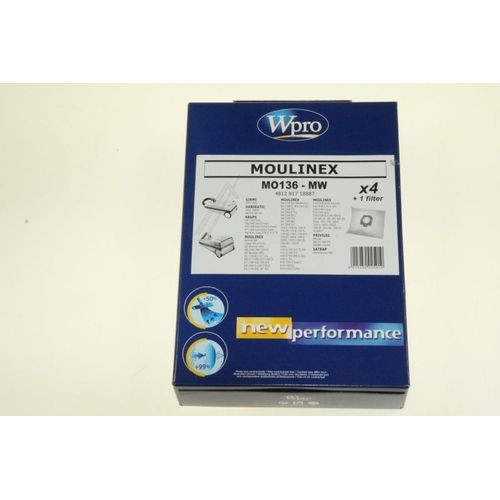 481281718887 Sac Aspirateur Moulinex 4 Sacs + 1 Fm