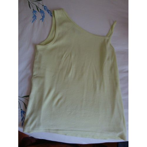 Top Fille 14 Ans Tex Couleur Vert Anis Avec 1 Bretelle Fine Et 1 Bretelle Large