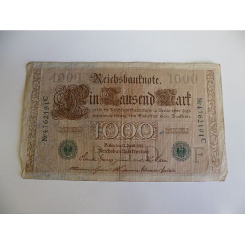 Allemagne 1000 Mark 1910  Green/Vert